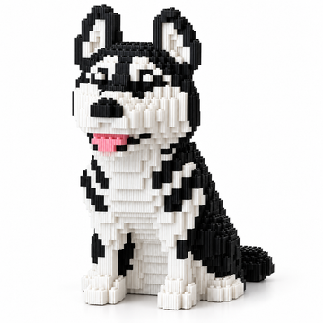 Husky Dog Building Block Set