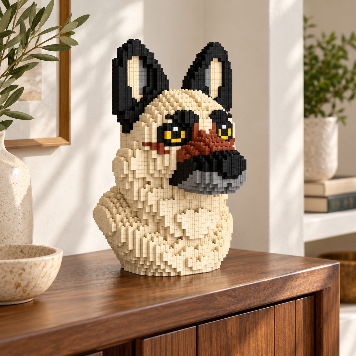Dog Bust Building Block Set