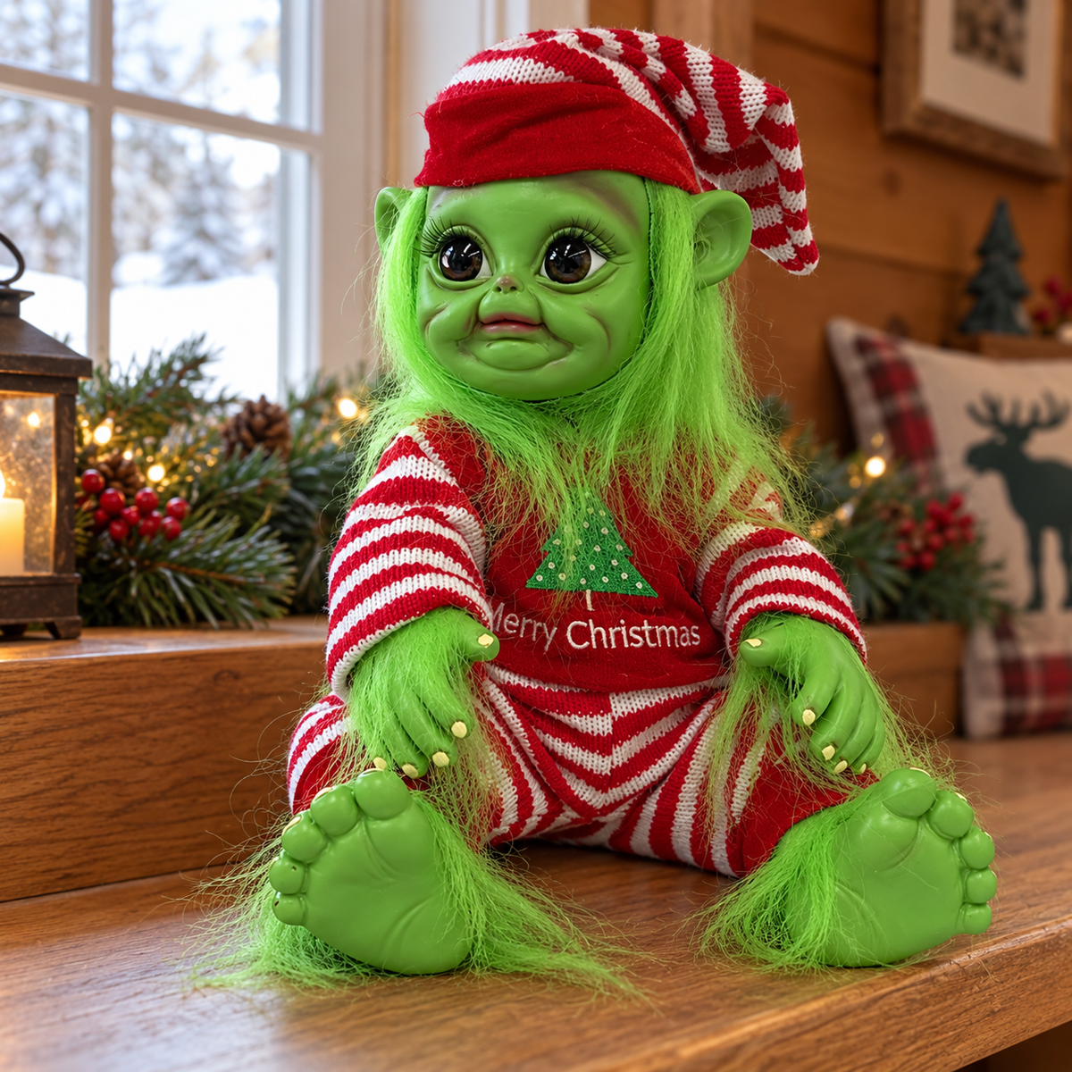 Baby Grinch Christmas Doll