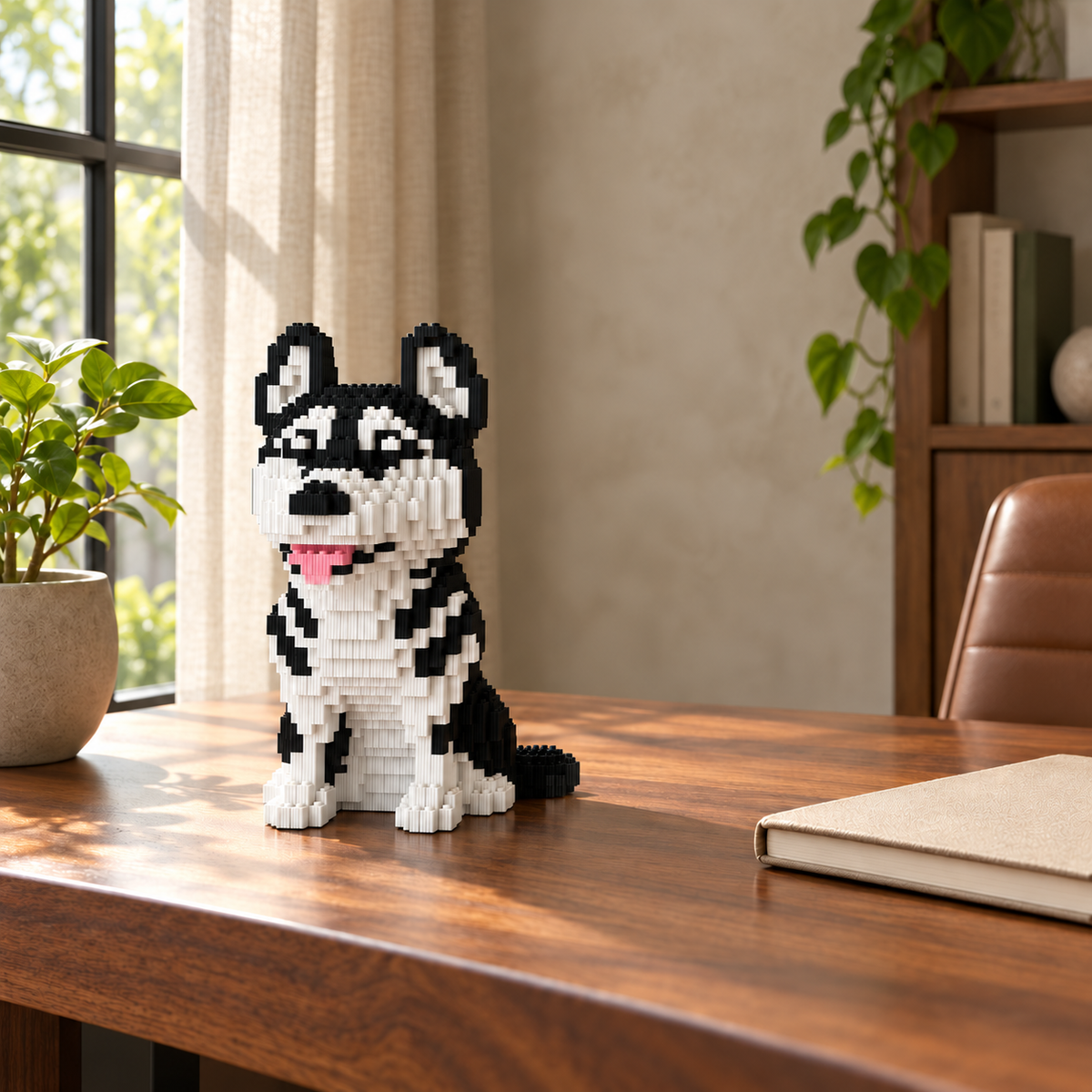 Husky Dog Building Block Set