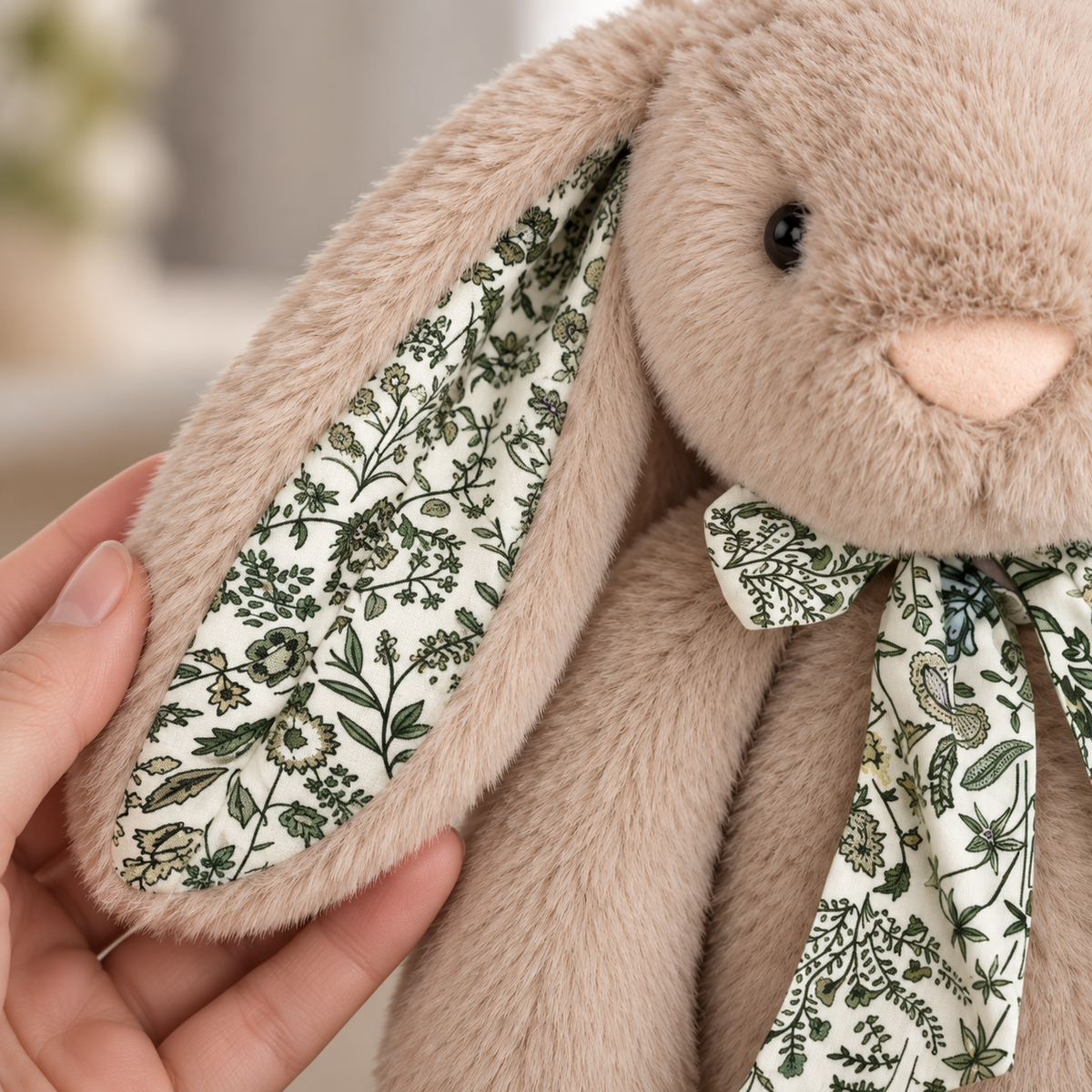 Beige Blossom Bunny