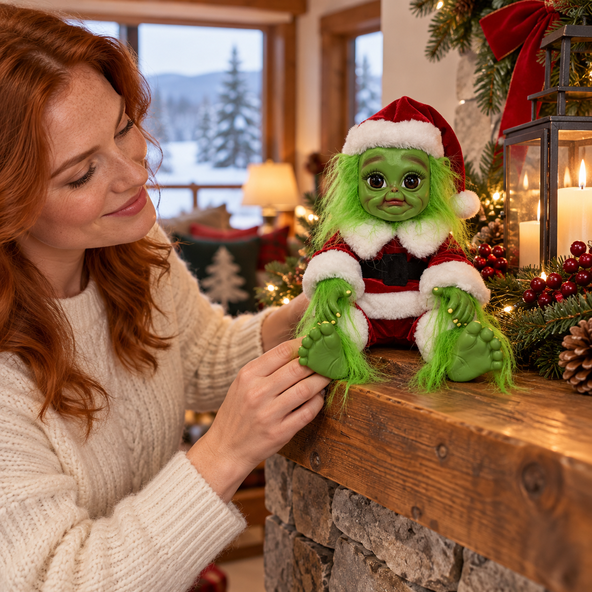 Baby Grinch Christmas Doll