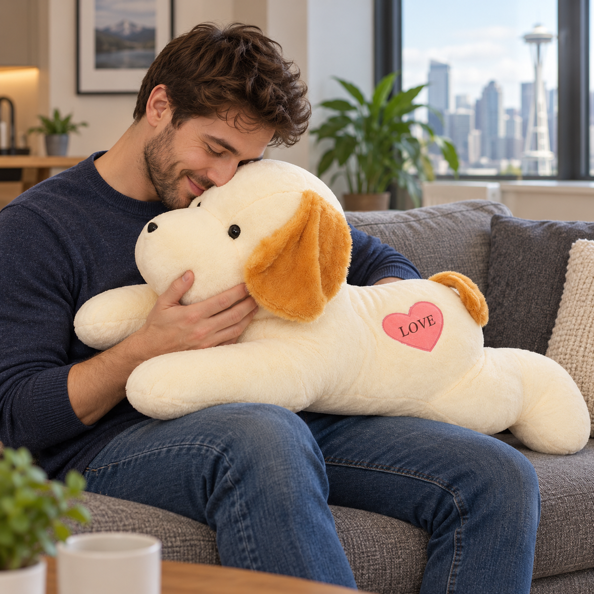 Sweetheart Dog Cuddle Pillow