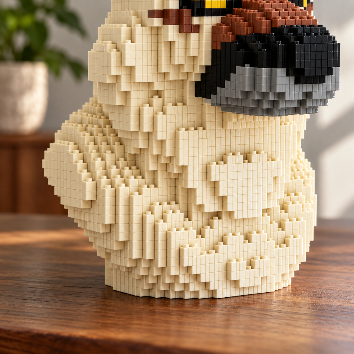 Dog Bust Building Block Set