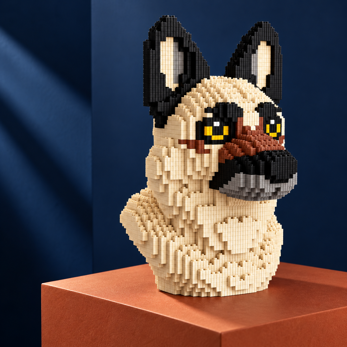 Dog Bust Building Block Set