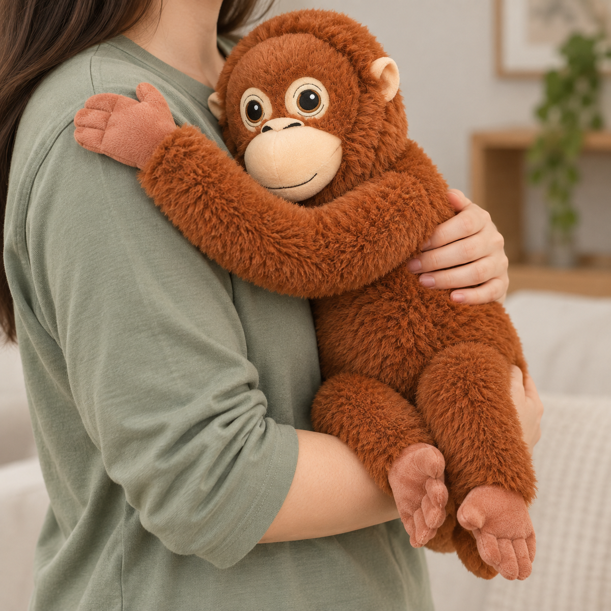 Brown Long-Arm Monkey Plush