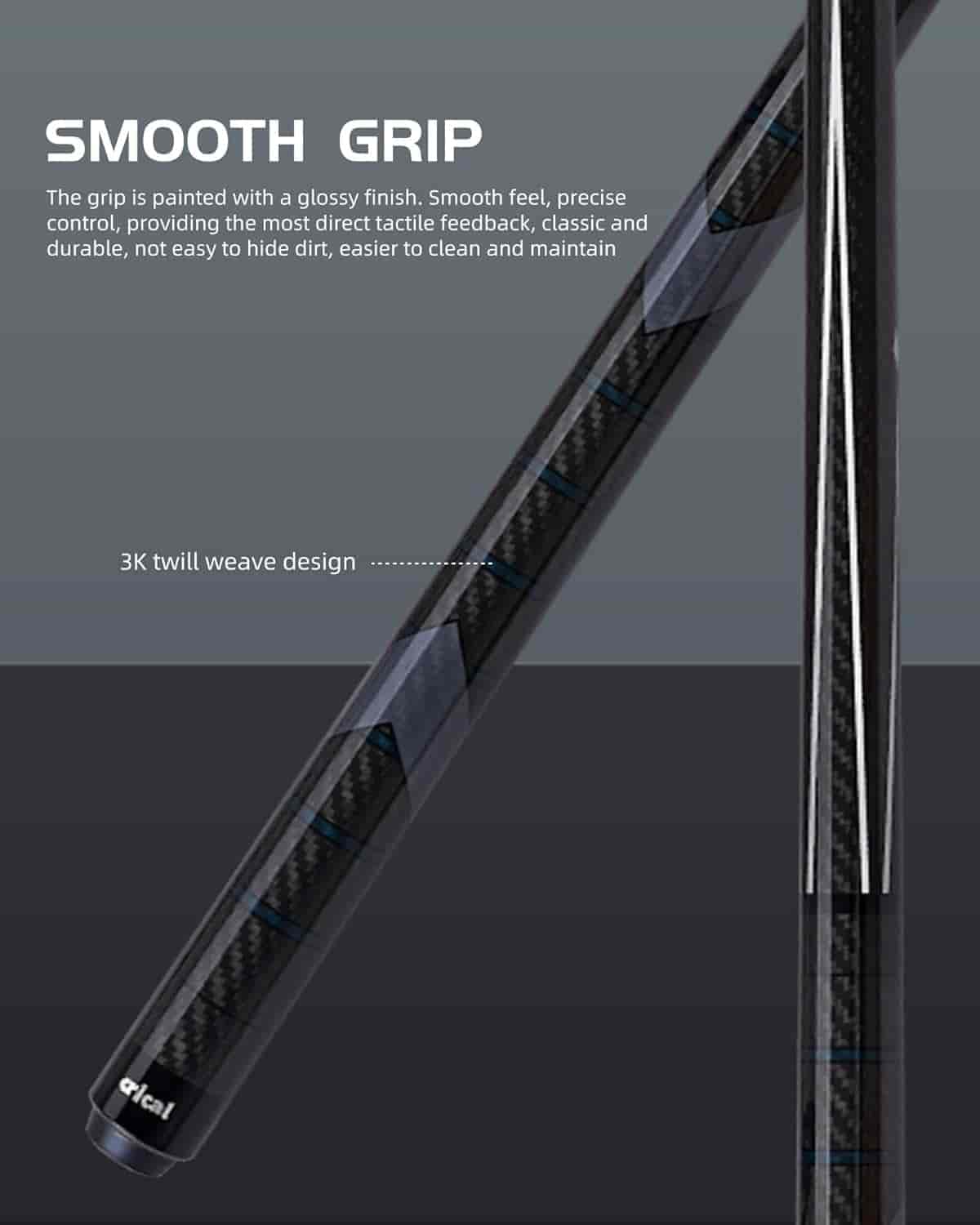 【CL-01】58" Carbon Fiber Pool Cue 12.5mm Tip