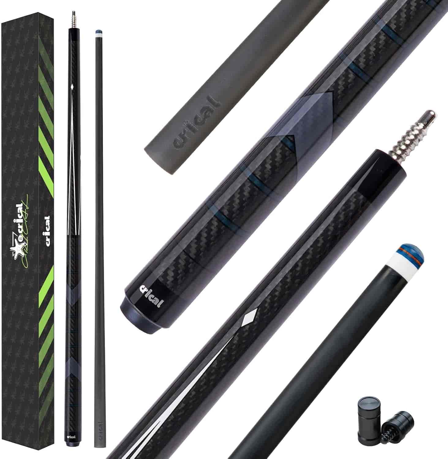 【CL-01】58" Carbon Fiber Pool Cue 12.5mm Tip